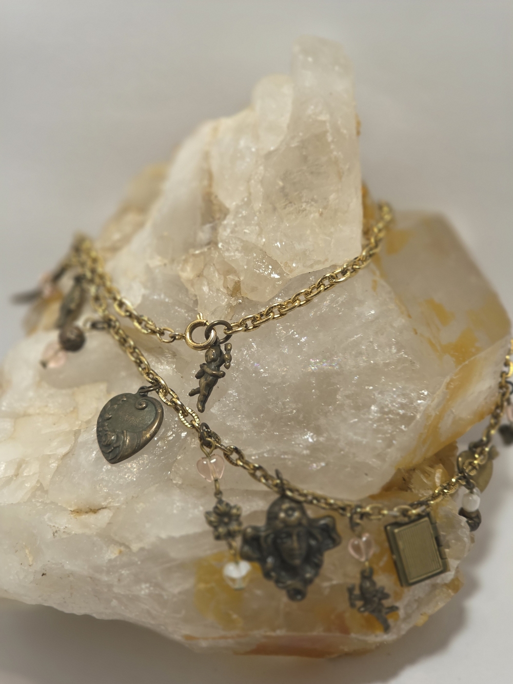 Gold-Tone Women's Charm Necklace